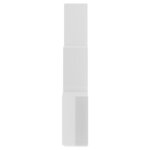 vidaXL Étagère murale cube Blanc brillant 78x15x93cm Bois d’ingénierie