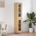 vidaXL Buffet haut Chêne sonoma 34 5x34x180 cm Bois d'ingénierie