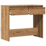 vidaXL Table console chêne artisanal 89x41x76 5 cm bois d'ingénierie