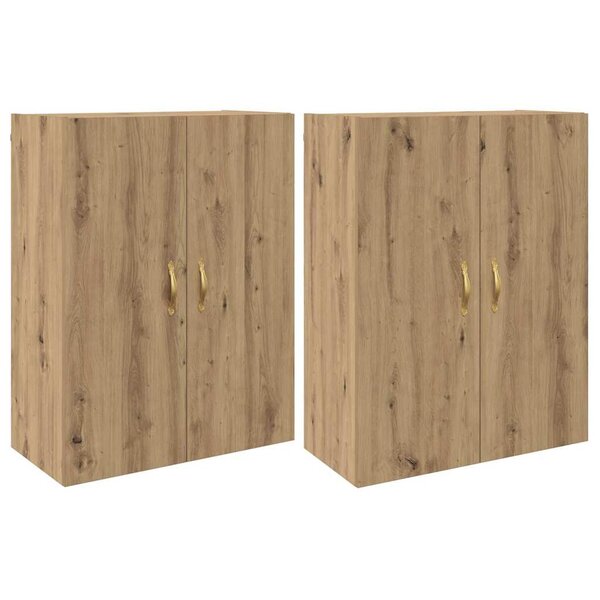vidaXL Armoires Murailles 2 Pièces chêne artisanal 69 5 x 34 x 90 cm