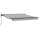 vidaXL Auvent Rétractable Anthracite et blanc 300x250 cm tissu