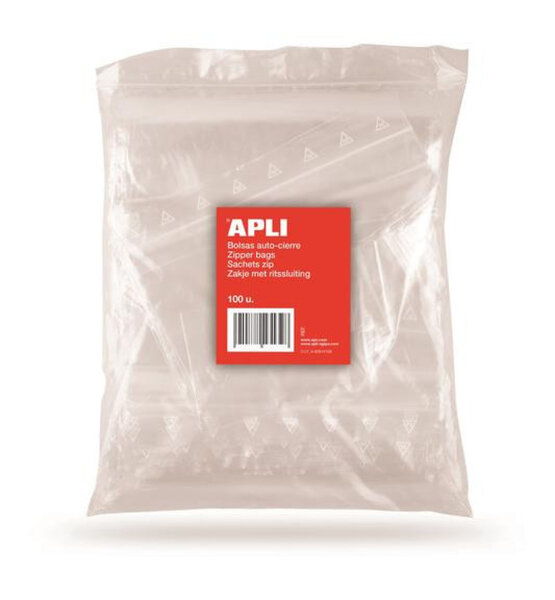 S.100 Sachets Plastiq Refermable 40X60mm