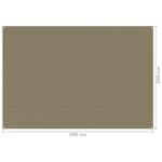 vidaXL Tapis de tente 200x300 cm Taupe