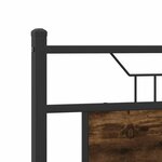vidaXL Cadre de lit sans matelas chêne fumé 137x190 cm bois ingénierie