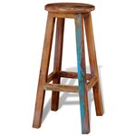 vidaXL Tabouret de bar Bois de récupération massif
