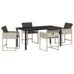 vidaXL Ensemble de salle à manger pour jardin 5 Pièces Gris clair