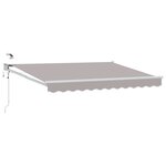 vidaXL Auvent rétractable électrique Gris clair 3 x 2 5 m