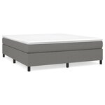 vidaXL Cadre de lit sans matelas gris foncé 160x200 cm tissu