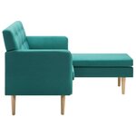 vidaXL Canapé d'angle revêtement en tissu 171 5x138x81 5 cm vert