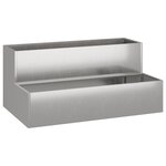 vidaXL Pot de jardin à deux niveaux 100x60x45 cm Acier inoxydable