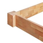 vidaXL Cadre de lit Bois de chêne massif 90x200 cm