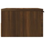 vidaXL Tables de chevet murales 2 Pièces Chêne marron 34x30x20 cm