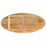 vidaXL Dessus de table 100x50x2 5 cm ovale bois massif de manguier