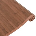 vidaXL Tapis rectangulaire marron 80x400 cm bambou