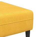 vidaXL Canapé Jaune clair 250 x 188 x 76 cm Tissu en velours côtelé