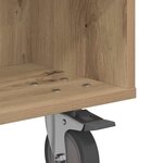 vidaXL Table d'appoint avec roues Chêne artisanal 50 5 x 50 x 30 cm