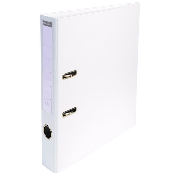 Classeur à levier PVC A4 D50mm Premium blanc x 10 EXACOMPTA