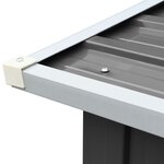 vidaXL Abri de stockage à bois Acier galvanisé 330x92x153cm Anthracite