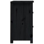 vidaXL Table de chevet Noir 40x35x61 5 cm Bois de pin massif