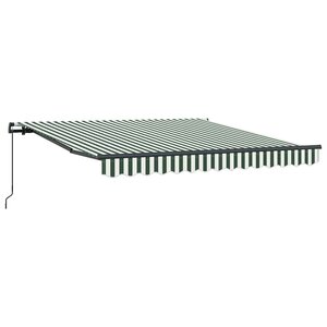 vidaXL Auvent Vert et blanc 300 x 250 cm tissu