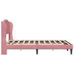 vidaXL Cadre de lit avec tête de lit Rose 120 x 190 cm Velours