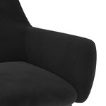 vidaXL Chaises pivotantes à manger lot de 2 Noir Velours