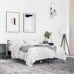 vidaXL Cadre de lit sans matelas noir 135x190 cm