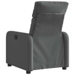 vidaXL Fauteuil inclinable électrique Gris foncé Tissu
