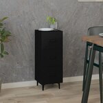 vidaXL Buffet Noir 34 5x34x90 cm Bois d'ingénierie