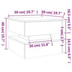 vidaXL Table basse avec lumières LED blanc 50x50x40 cm