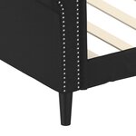 vidaXL Lit de jour sans matelas noir 90x200 cm similicuir