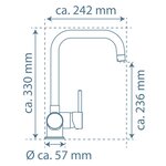 EISL Mitigeur d'évier FUTURA noir