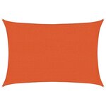 vidaXL Voile d'ombrage 160 g/m² Orange 2 5x3 5 m PEHD