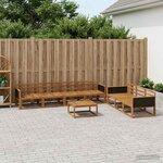 vidaXL Ensemble de canapés d'extérieur 8 Pièces Naturel