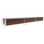 vidaXL Lit surélevé de jardin Acier galvanisé 480x80x45 cm Marron