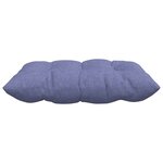 vidaXL Coussins de siège 2 Pièces Bleu denim 40 x 40 x 6 cm tissu