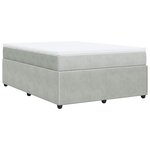 vidaXL Sommier à lattes de lit et matelas Gris clair 140x190cm Velours