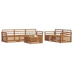 vidaXL Ensemble de canapés d'extérieur 6 Pièces Naturel