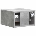vidaXL Cabinet de chevet mural Gris béton 33 x 34 5 x 20 cm
