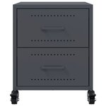vidaXL Table de chevet anthracite 36x39x43 5 cm acier