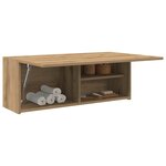 vidaXL Armoire murale de bain chêne artisanal bois d'ingénierie