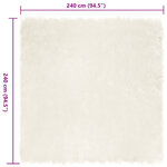vidaXL Tapis en Peau de Mouton Synthétique Blanc 240 x 240 cm