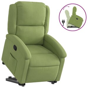 vidaXL Fauteuil inclinable Vert clair Velours