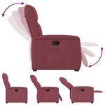 vidaXL Fauteuil inclinable rouge bordeaux tissu