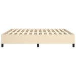 vidaXL Cadre de lit sans matelas crème 160x200 cm tissu