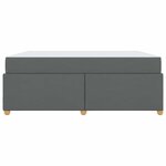 vidaXL Cadre de lit avec matelas Gris foncé 180 x 200 cm tissu