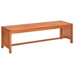 vidaXL Banc de jardin 130 cm Bois d'eucalyptus solide