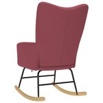 vidaXL Chaise à bascule Rouge bordeaux Tissu
