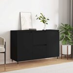 vidaXL Buffet noir 101 5x35x70 cm bois d’ingénierie