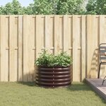 vidaXL Jardinière surélevée Marron 80 x 80 x 44 cm Acier